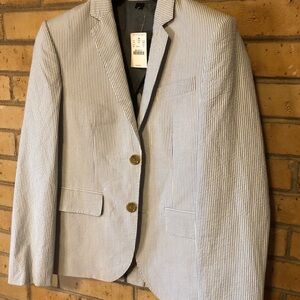 J.Crew by Crewcuts seersucker blazer Boys sz 12